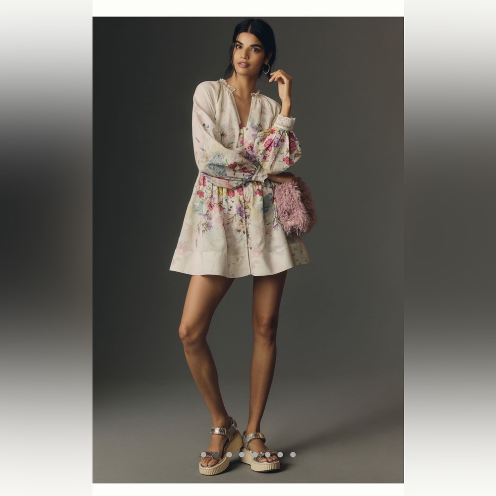 NWT Anthropologie Dress- Let Me Be V-Neck A-Line Mini Dress